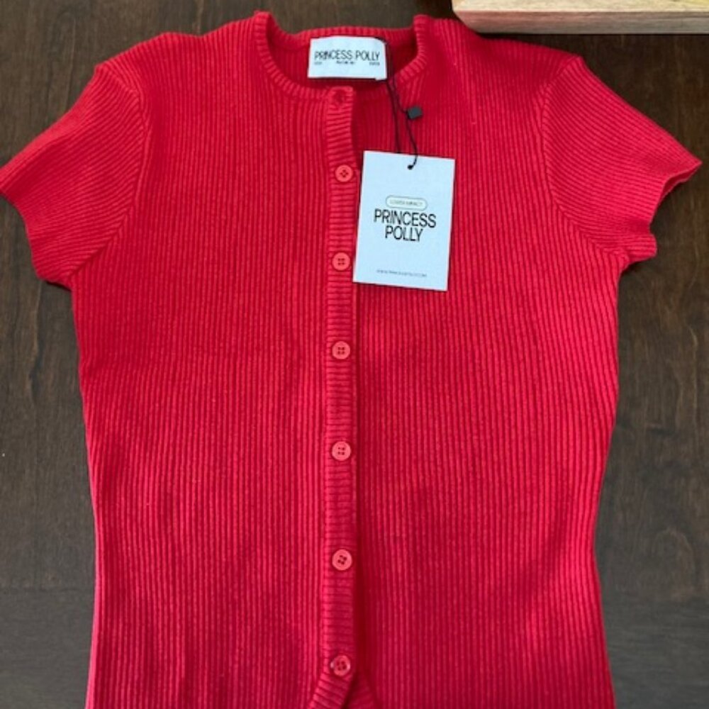 Suzu knit top red Princess Polly Size 6